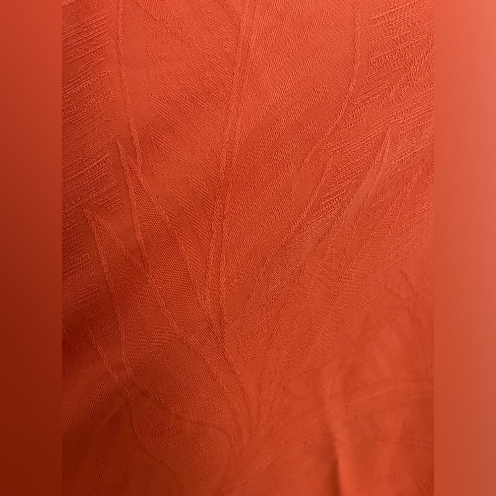 Tommy Bahama 100% Silk Hawaiian Style Short Sleeve Button Down Orange Size 3XT - Picture 6 of 10